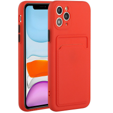 Wooze Xiaomi Poco X4 Pro 5G, Szilikon tok, kártyatartóval, Wooze Card Slot, piros tok és táska