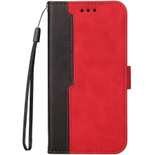 Wooze Xiaomi Redmi 10C, Oldalra nyíló tok, stand, kártyatartóval, kézpánttal, Wooze Colour Wallet, piros tok és táska