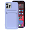 Wooze Xiaomi Redmi Note 14 5G (Global), Szilikon tok, kártyatartóval, Wooze Card Slot, lila