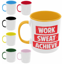  Work Sweat Achieve - Színes Bögre bögrék, csészék