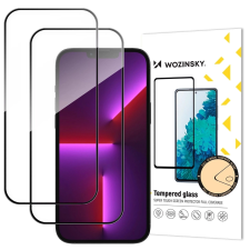 Wozinsky 9H edzett üveg fekete szegéllyel iPhone 16 Pro/17 - 2 db mobiltelefon kellék