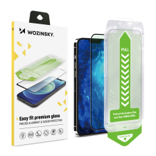Wozinsky 9H edzett üveg, rögzítőkerettel iPhone 14 Plus Wozinsky Premium Glass - fekete fólia mobiltelefon kellék