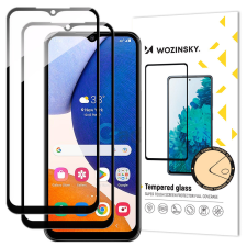 Wozinsky Full Glue edzett üveg Samsung Galaxy A14 5G 9H teljes képernyő edzett üveg fekete kerettel mobiltelefon kellék