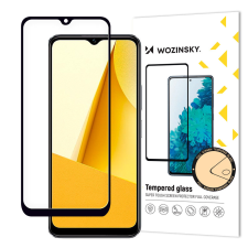 Wozinsky Full Glue Edzett üveg Vivo Y16 / Y02s teljes képernyő keret fekete (tokbarát) mobiltelefon kellék