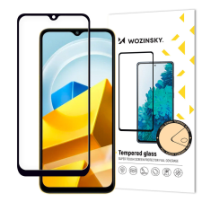 Wozinsky Full Glue edzett üveg Xiaomi Poco M5 teljes képernyő tok fekete (tokbarát) mobiltelefon kellék