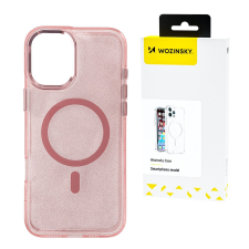 Wozinsky Glitter MagSafe-kompatibilis tok Samsung Galaxy S25 Plus - rózsaszín tok és táska