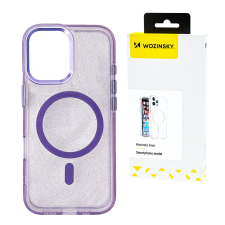 Wozinsky Glitter MagSafe-kompatibilis tok Samsung Galaxy S25 Ultra - lila tok és táska