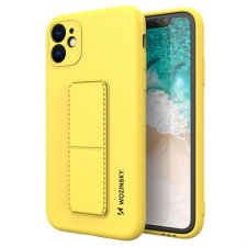Wozinsky kitámasztható tok Flexible Silicone telefontok egy Stand Iphone 12 Pro Sárga tok és táska