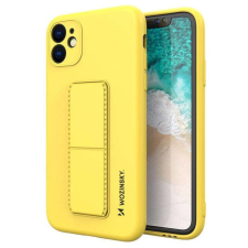 Wozinsky kitámasztható tok Flexible Silicone telefontok egy Stand Iphone 12 Pro Sárga tok és táska
