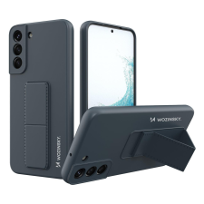 Wozinsky kitámasztható tok Rugalmas szilikon állvány Samsung Galaxy S22 + (S22 Plus) tengerészkék színben tok és táska