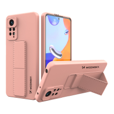 Wozinsky kitámasztható tok Rugalmas szilikon állványtok Xiaomi Poco X4 Pro 5G rózsaszínű tok és táska