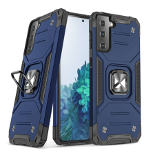 Wozinsky Ring Armor kemény hibrid tok + mágneses tartó Samsung Galaxy S22 kék tok és táska
