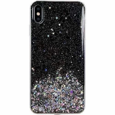 Wozinsky Star csillámos Shining tok Samsung Galaxy S21 + 5G (S21 Plus 5G) fekete tok és táska
