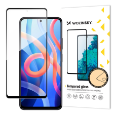 Wozinsky szuper kemény teljes ragasztóval edzett üveg teljes képernyő keret tokkal barátságos xiaomi redmi note 11 (KÍNA) fekete mobiltelefon kellék