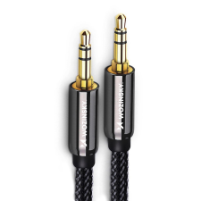Wozinsky univerzális mini jack kábel 2x AUX kábel 1,5 m fekete kábel és adapter