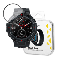 Wozinsky Watch Glass hibrid üveg Xiaomi Amazfit T-Rex fekete okosóra kellék