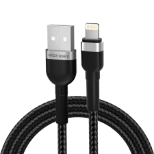 Wozinsky WNBAL2 USB-A - Lightning kábel 2.4A 2m - fekete kábel és adapter