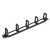 WP - 1U plastic cable management, Black RAL 9005 - WPN-ACM-102-B