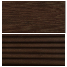 WPC WoodLook WPC padlólap Woodlook Natúr Mahagóni 4 m szál 150x24x4000 mm igazi fahatású kétoldalas barna burkolat, matt, csúszásmentes felület. Méterenkénti ár! dekorburkolat