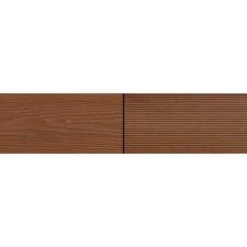 WPC WoodLook WPC padlólap Woodlook Natúr Merbau 2,2 m szál 150x24x2200 mm igazi fahatású kétoldalas barna burkolat, matt, csúszásmentes felület. dekorburkolat