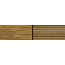 WPC WoodLook WPC padlólap Woodlook Natúr Teak 2,2 m szál 150x24x2200 mm igazi fahatású kétoldalas barna burkolat, matt, csúszásmentes felület. dekorburkolat