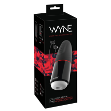 WYNE WYNE 02 - akkus, rezgő-szívó maszturbátor (fekete-fehér) egyéb erotikus kiegészítők férfiaknak