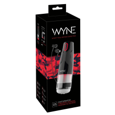 WYNE WYNE 05 - akkus, forgó maszturbátor (fekete-fehér) egyéb erotikus kiegészítők férfiaknak