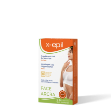 X-EPIL X-Epil - használatra kész hipoallergén gélgyantacsíkok (12db) - arcra szőrtelenítés