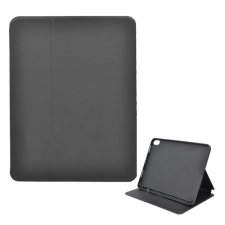 X-LEVEL tok álló, b&#337;r hatású (flip, oldalra nyíló, asztali tartó funkció, kamera védelem, apple pencil tartó) fekete gp-86027 tablet tok