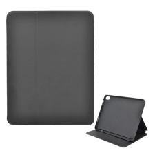X-LEVEL tok álló, bőr hatású (FLIP, oldalra nyíló, asztali tartó funkció, kamera védelem, Apple Pencil tartó) FEKETE [Apple IPAD Pro 11 (2018)] (5996457860272) tablet tok