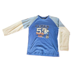  X-Mail kék foci témájú fiú hosszú ujjú felső (méret: 152)