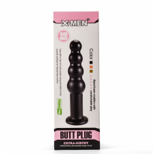 X-Men 10" Extra Girthy Butt Plug - letapasztható, gömb alakú anál dildó - 25,4 cm (fekete) műpénisz, dildó