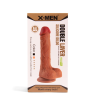  X-MEN 8.3 inch Double Layer Silicone Dildo Brown