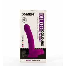  X-MEN 8.5" Dildo Colours Pleasure Black 4 műpénisz, dildó