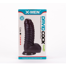 X-MEN David's 11.9" Cock Black műpénisz, dildó