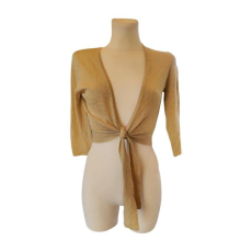  Xanaka arany színű rövid női kardigán (méret: M)