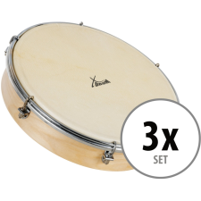 Xdrum Htm-10S 10" Kézi Dob Természetes Bőrrel 3 Darabos Szett dob és ütőshangszer