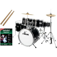 Xdrum Junior Pro Gyerek Dobszett Fekete Gyerek Dobos dob és ütőshangszer