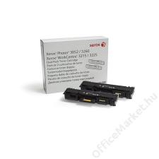 Xerox 106R02782 Lézertoner WorkCentre 3225, 3215 nyomtatóhoz, XEROX fekete, 2*3k (TOXWC3225H) nyomtatópatron & toner