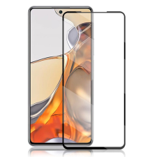 Xiaomi 11T / 11T Pro edzett üveg FEKETE HAJLÍTOTT tempered glass kijelzőfólia kijelzővédő védőfólia karcálló kijelzős mobiltelefon kellék
