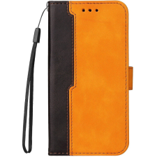 Xiaomi 14, Oldalra nyíló tok, stand, kártyatartóval, kézpánttal, Wooze Colour Wallet, narancssárga tok és táska
