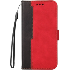 Xiaomi 14T, Oldalra nyíló tok, stand, kártyatartóval, kézpánttal, Wooze Colour Wallet, piros tok és táska