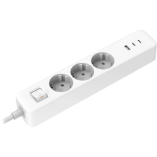 Xiaomi 20W Power Strip (2C1A) EU 1,4m kapcsolós fehér elosztó (BHR07UKEU) hosszabbító, elosztó
