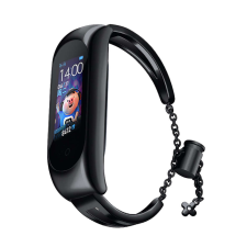 Xiaomi Csere fém szíj xiaomi Mi Band 6/5 / 4/3 fekete tok okosóra kellék