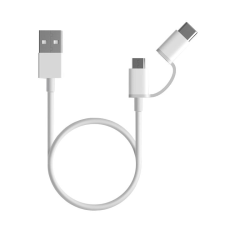 Xiaomi Mi 2-in-1 USB kábel USB A --> Micro USB -> Type C 100cm fehér (SJV4082TY / XMM2IN1USBTC100) (SJV4082TY) kábel és adapter