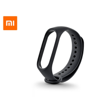 Xiaomi Mi Band 3/Mi Band 4 aktivitásmérőhöz eredeti gyári szilikon csuklópánt - XMWD02HM - fekete mobiltelefon kellék