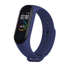  Xiaomi Mi Band 3 / Mi Band 4, szilikon pótszíj, állítható, Devia Delux Sport, sötétkék okosóra kellék