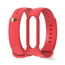 Xiaomi Mi Band 5/6 okoskarkötő Style szilikon pótszíj - Piros okosóra kellék