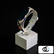  Xiaomi Mi band 5 / 6 szíjak - kék, rózsás, szilikon, virágos okosóra kellék