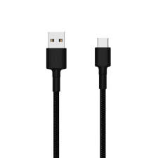 Xiaomi Mi Braided USB-A apa - USB-C apa Adat- és töltőkábel 1m - Fekete kábel és adapter